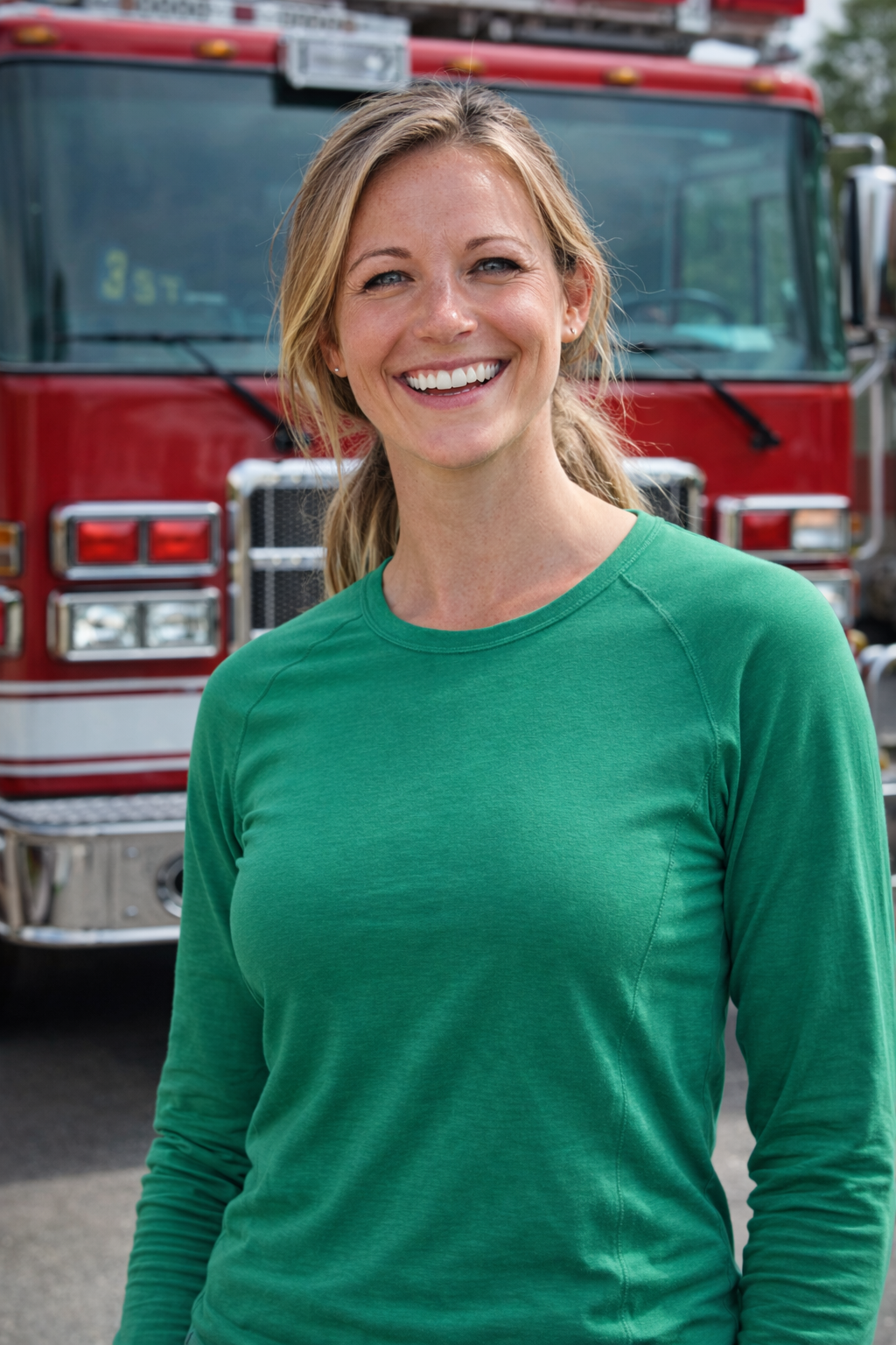 One of the Twins rock climbing in her Rose Violet Rhea.