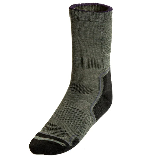 Light Olive Green Merino Wool Crew Sock