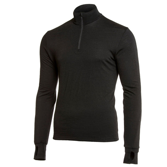 Black Lynx Medium Base Layer Front 1/2 Zip