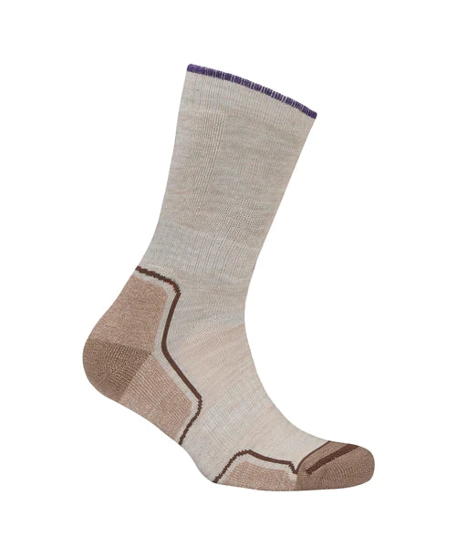 Coyote Brown Merino Wool Crew Sock Side View