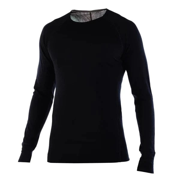 Armadillo Woolery Men's L/S Shirt S / Black FALCON Men's Merino Wool Slim Fit Base Layer