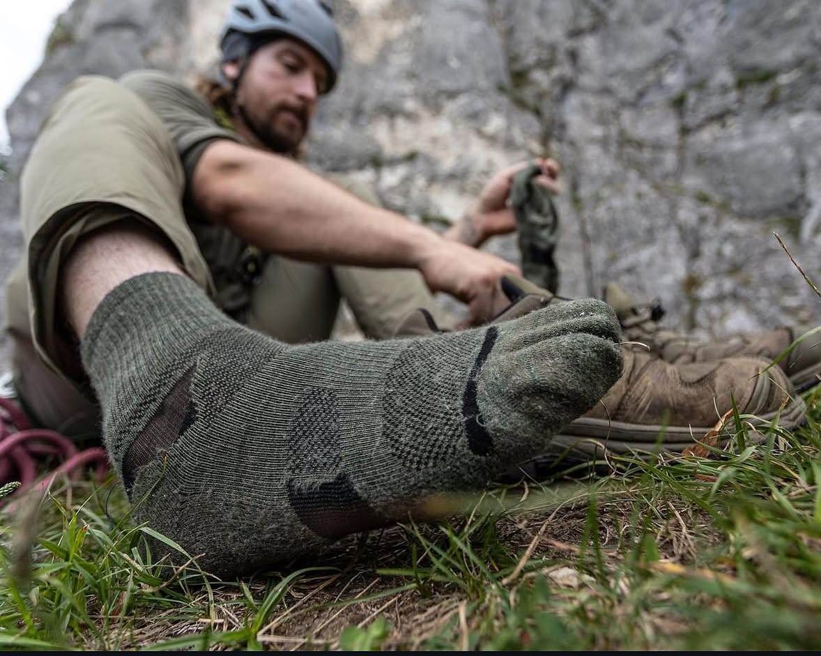 Armadillo Woolery Socks Merino Wool Quarter Running Socks | PFAS-Free Performance Socks