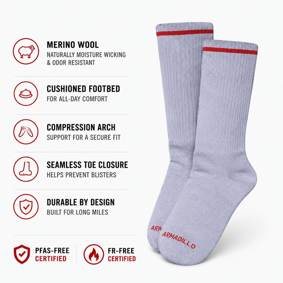 Armadillo Woolery Socks One size The Mountaineer™ Merino Wool Hiking Socks | Certified PFAS-Free & FR-Free
