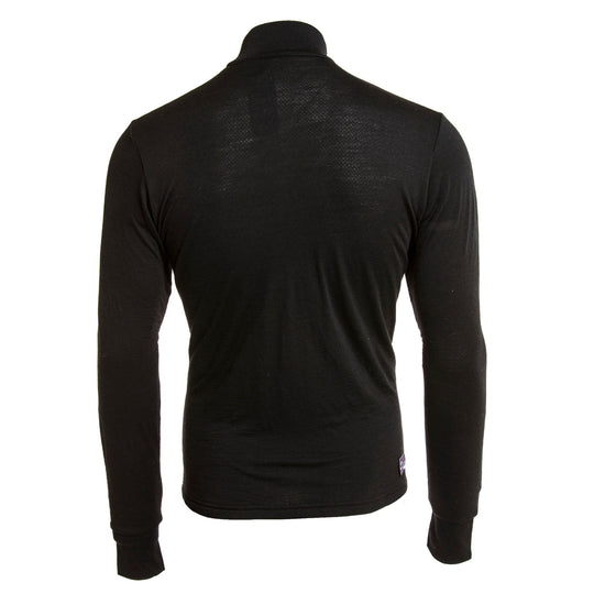 Black Lynx Medium Base Layer Rear View 1/2 Zip